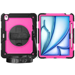 3in1 Heavy Duty Armor Protective Cases for IPad (A19) 12th A16 11th 10th Air 11 13 M4 M3 M2 Shoulder Strap & Pencil Holder Cover