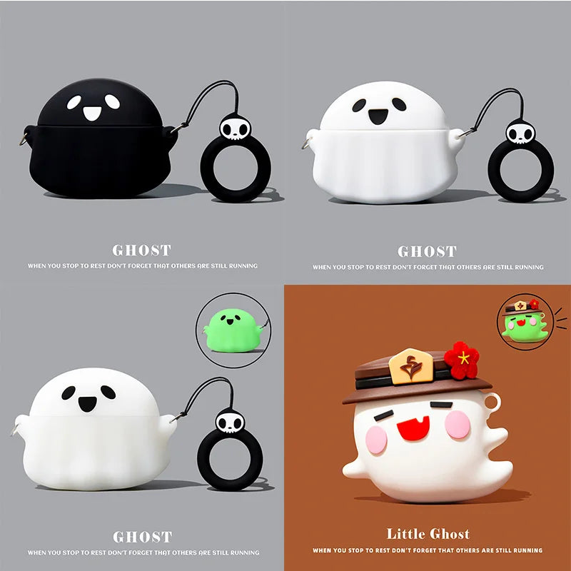 3D Luminous Ghost Cover for Apple AirPods Pro 3 2025 Earphone Protective Cover for AirPods 4 Charging Box for AirPods 3 2 1