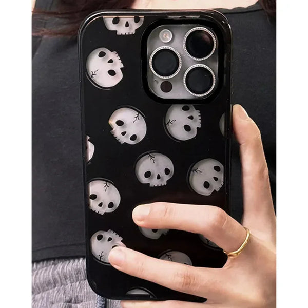 Halloween Lovely Skeleton Phone Case For iPhone 16 14 13 12 11 PRO MAX 14 15 16 PLUS Inche Cool Girl Y2K Shockproof Phone Cases