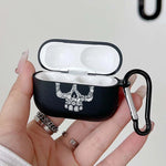 Flower Skull Pattern Headphone Case for Apple AirPods 1/2 3 4 for Airpod Pro 2 and Pro Halloween Theme Anti-fall Earphone Cover