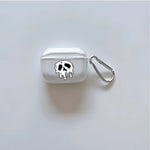 Cool Gothic Skull Pattern Clear Earphone Case for AirPods Pro 2/Pro 3/Pro Earbuds Case for AirPods 1/2/3/4 TPU Protective Cover