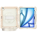 3in1 Heavy Duty Armor Protective Cases for IPad (A19) 12th A16 11th 10th Air 11 13 M4 M3 M2 Shoulder Strap & Pencil Holder Cover