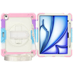 3in1 Heavy Duty Armor Protective Cases for IPad (A19) 12th A16 11th 10th Air 11 13 M4 M3 M2 Shoulder Strap & Pencil Holder Cover
