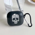 Flower Skull Pattern Headphone Case for Apple AirPods 1/2 3 4 for Airpod Pro 2 and Pro Halloween Theme Anti-fall Earphone Cover