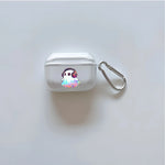 Cute Rainbow Ghost Pattern Clear Earphone Case for AirPods Pro 2/Pro 3/Pro Earbuds Case for AirPods 4/3/2/1 TPU Protective Cover