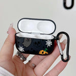 Halloween Pumpkin Web Pattern Wireless Headset Protective Case for Airpods 4 3 1/2 Pro 2 and Pro TPU Cartoon Soft Earbuds Case
