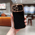 Wave Plating Love Heart Phone Cases For IPhone 17 16 15 Pro Max 14 13 12 11 Shockproof Back Cover