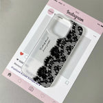 Letter Black Lace iPhone Case
