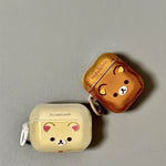 Cute Rilakkuma Bear IMD Soft TPU Case For Apple Airpods Pro 3 1 4 3 2 Pro with Charm Headset Cases Airpod Pro2 3 With Hook
