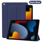 Silicone Case For iPad 9/8/7th Gen 10.2-inch, Lightweight Smart Trifold Stand Cover, Shockproof Soft TPU Back, Auto Sleep/Wake