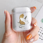 Funny Cartoon Cat Earphone Case for Airpods 4th 3rd Pro 3 Cute Animal Cover for Airpod 2 3 1 Protective Accessorie Shell Fundas