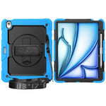 3in1 Heavy Duty Armor Protective Cases for IPad (A19) 12th A16 11th 10th Air 11 13 M4 M3 M2 Shoulder Strap & Pencil Holder Cover