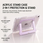 Tablet Case For IPad 10/11/12th Air 4/5 8 Mini 6/7 Pro11 13 Acrylic Shockproof Stand Case Multi-Angle Transparent Clear Cover