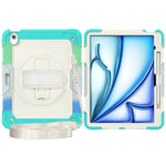3in1 Heavy Duty Armor Protective Cases for IPad (A19) 12th A16 11th 10th Air 11 13 M4 M3 M2 Shoulder Strap & Pencil Holder Cover