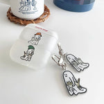 Halloween CGhost Soft TPU Earphone Case For Airpods 4 3 2 1 Pro Pro2 Pro3 Shockproof with Hook Airpods Transparent Cover