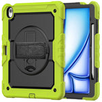 3in1 Heavy Duty Armor Protective Cases for IPad (A19) 12th A16 11th 10th Air 11 13 M4 M3 M2 Shoulder Strap & Pencil Holder Cover