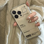 Ins Halloween Ghost Cartoon Cute Phone Case For iPhone 17 AIR 16 15 14 13 12 11 Pro XR XS Max 7 8 Plus Y2K Creative Clear Cover
