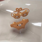 Kawaii Bikini Glass Bear Rilakkuma Cartoon Case for Apple Airpods Pro 3 2025 1 4 3 2 Pro with Charm Headset Cases Airpod Pro2 3