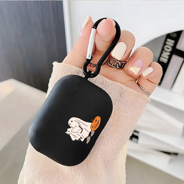 Halloween Cute Ghost Silicone Tpu Earphone Case For AirPods 4/3/2/1 Earbuds Case For AirPods Pro3/Pro2/Pro Shockproof Soft Cover