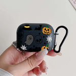 Halloween Pumpkin Web Pattern Wireless Headset Protective Case for Airpods 4 3 1/2 Pro 2 and Pro TPU Cartoon Soft Earbuds Case