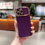 Wave Plating Love Heart Phone Cases For IPhone 17 16 15 Pro Max 14 13 12 11 Shockproof Back Cover