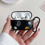 Halloween Pumpkin Web Pattern Wireless Headset Protective Case for Airpods 4 3 1/2 Pro 2 and Pro TPU Cartoon Soft Earbuds Case