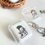Halloween CGhost Soft TPU Earphone Case For Airpods 4 3 2 1 Pro Pro2 Pro3 Shockproof with Hook Airpods Transparent Cover