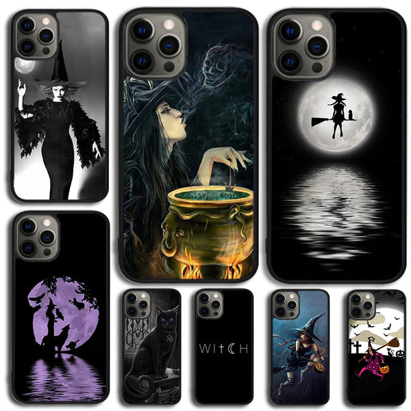 Halloween Moon Witch Horror iPhone Case