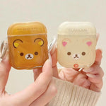 Cute Rilakkuma Bear IMD Soft TPU Case For Apple Airpods Pro 3 1 4 3 2 Pro with Charm Headset Cases Airpod Pro2 3 With Hook