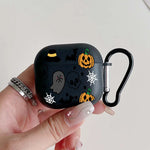 Halloween Pumpkin Web Pattern Wireless Headset Protective Case for Airpods 4 3 1/2 Pro 2 and Pro TPU Cartoon Soft Earbuds Case