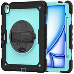 3in1 Heavy Duty Armor Protective Cases for IPad (A19) 12th A16 11th 10th Air 11 13 M4 M3 M2 Shoulder Strap & Pencil Holder Cover