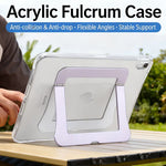 Tablet Case For IPad 10/11/12th Air 4/5 8 Mini 6/7 Pro11 13 Acrylic Shockproof Stand Case Multi-Angle Transparent Clear Cover