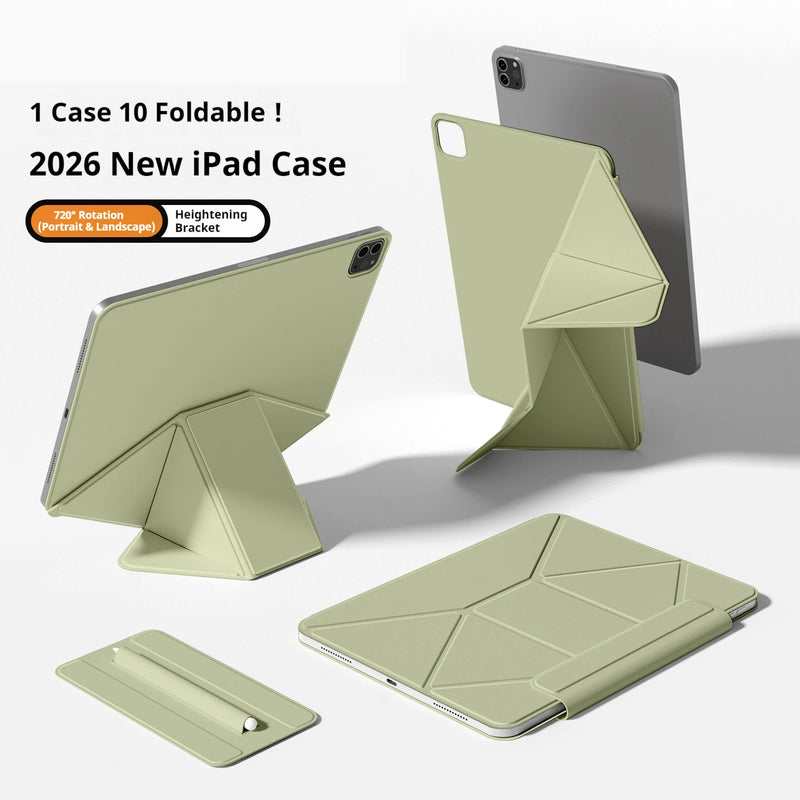 Tablet Case for iPad Air 5 Case A16 Magnetic Back Smart Capa iPad Pro 11 Case 2025 M5 M3 M4 Mini A17 Split Buckle Anti-bending