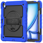 3in1 Heavy Duty Armor Protective Cases for IPad (A19) 12th A16 11th 10th Air 11 13 M4 M3 M2 Shoulder Strap & Pencil Holder Cover