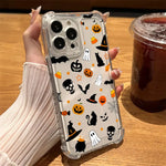 Happy Halloween Art Phone Case Clear For iPhone 17 16 14 15 11 12 13 Pro Max 16E 16 Plus 17 Air Soft Shockproof Cover Halloweens