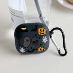 Halloween Pumpkin Web Pattern Wireless Headset Protective Case for Airpods 4 3 1/2 Pro 2 and Pro TPU Cartoon Soft Earbuds Case