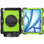 3in1 Heavy Duty Armor Protective Cases for IPad (A19) 12th A16 11th 10th Air 11 13 M4 M3 M2 Shoulder Strap & Pencil Holder Cover