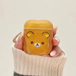 Cute Rilakkuma Bear IMD Soft TPU Case For Apple Airpods Pro 3 1 4 3 2 Pro with Charm Headset Cases Airpod Pro2 3 With Hook