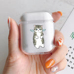 Funny Cartoon Cat Earphone Case for Airpods 4th 3rd Pro 3 Cute Animal Cover for Airpod 2 3 1 Protective Accessorie Shell Fundas