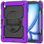 3in1 Heavy Duty Armor Protective Cases for IPad (A19) 12th A16 11th 10th Air 11 13 M4 M3 M2 Shoulder Strap & Pencil Holder Cover