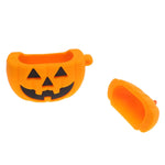 Halloween Pumpkin Head Protective Wireless Earphone Cover Cartoon Grimace Silicone Case with Carabiner Compatible for AirPods 2