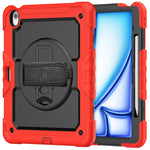 3in1 Heavy Duty Armor Protective Cases for IPad (A19) 12th A16 11th 10th Air 11 13 M4 M3 M2 Shoulder Strap & Pencil Holder Cover