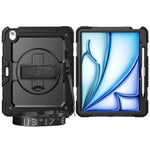 3in1 Heavy Duty Armor Protective Cases for IPad (A19) 12th A16 11th 10th Air 11 13 M4 M3 M2 Shoulder Strap & Pencil Holder Cover