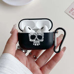 Flower Skull Pattern Headphone Case for Apple AirPods 1/2 3 4 for Airpod Pro 2 and Pro Halloween Theme Anti-fall Earphone Cover
