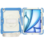 3in1 Heavy Duty Armor Protective Cases for IPad (A19) 12th A16 11th 10th Air 11 13 M4 M3 M2 Shoulder Strap & Pencil Holder Cover