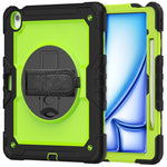3in1 Heavy Duty Armor Protective Cases for IPad (A19) 12th A16 11th 10th Air 11 13 M4 M3 M2 Shoulder Strap & Pencil Holder Cover