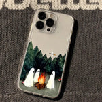 Funny Halloween Cartoon Ghost Phone Case For iPhone 17 16 15 11 12 14 13 Pro Max Mini X XS XR 7 8 Plus SE4 16E Shockproof Cover