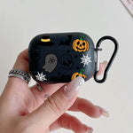 Halloween Pumpkin Web Pattern Wireless Headset Protective Case for Airpods 4 3 1/2 Pro 2 and Pro TPU Cartoon Soft Earbuds Case