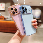 Wave Plating Love Heart Phone Cases For IPhone 17 16 15 Pro Max 14 13 12 11 Shockproof Back Cover