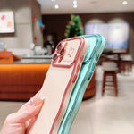 Wave Plating Love Heart Phone Cases For IPhone 17 16 15 Pro Max 14 13 12 11 Shockproof Back Cover